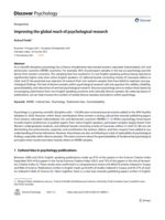 Improving the global reach of psychological research