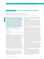 Access to palliative care reimagined