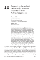 Decentring the Author/Celebrating the Typist in Doctoral Thesis Acknowledgements