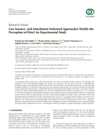 Can Sensory- and Attachment-Informed Approaches Modify the Perception of Pain? An Experimental Study