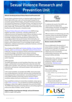 Sexual Violence Research and Prevention Unit Newsletter, Issue 1 / April 2019