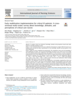 Early mobilization implementation for critical ill patients: A cross-sectional multi-center survey about knowledge, attitudes, and perceptions of critical care nurses