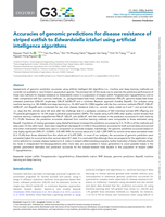 Accuracies of genomic predictions for disease resistance of striped catfish to Edwardsiella ictaluri using artificial intelligence algorithms