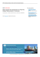 Steps towards the development of a Peat Fire Danger Rating System in Indonesia