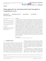 Sizing approaches for solar photovoltaic‐based microgrids: A comprehensive review