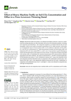 Effect of Heavy Machine Traffic on Soil CO2 Concentration and Efflux in a Pinus koraiensis Thinning Stand