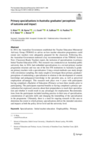 Primary specialisations in Australia: graduates' perceptions of outcome and impact