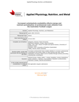 Increased carbohydrate availability effects energy and nutrient periodisation of professional male athletes from the Australian Football League