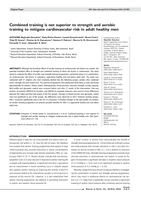 Combined training is not superior to strength and aerobic training to mitigate cardiovascular risk in adult healthy men