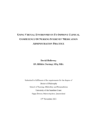 Using Virtual Environments to Improve Clinical Competence of Nursing Students’ Medication Administration Practice