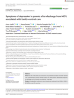 Symptoms of depression in parents after discharge from NICU associated with family‐centred care