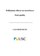 Pollination effects on strawberry fruit quality