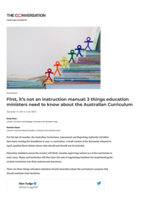 First, it’s not an instruction manual: 3 things education ministers need to know about the Australian Curriculum
