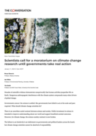 Scientists call for a moratorium on climate change research until governments take real action