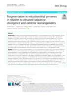 Fragmentation in mitochondrial genomes in relation to elevated sequence divergence and extreme rearrangements