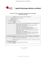 Accuracy of body composition measurement techniques across the age-span