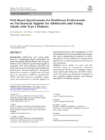 Web-Based Questionnaire for Healthcare Professionals on Psychosocial Support for Adolescents and Young Adults with Type 1 Diabetes