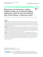 Effectiveness of interventions utilising telephone follow up in reducing hospital readmission within 30 days for individuals with chronic disease: a systematic review