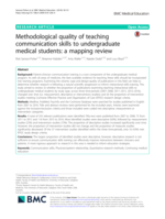 Methodological quality of teaching communication skills to undergraduate medical students: a mapping review