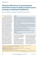 Testing the effectiveness of a general practice intervention to improve uptake of colorectal cancer screening: a randomised controlled trial