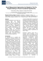 Novel Measurement Approaches Are Needed in The Pre-Hospital Setting to Prevent Accidental Hypothermia
