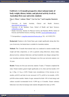 UniStArt: A 12-month prospective observational study of body weight, dietary intake, and physical activity levels in Australian first-year university students