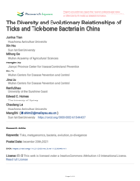 The Diversity and Evolutionary Relationships of Ticks and Tick-borne Bacteria in China