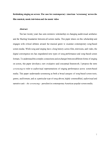 Rethinking singing on screen: the case for contemporary American ‘screensong’ across the film musical, music television and the music video