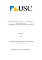 The Benefits and Challenges of Environmental Sensitivity for Postsecondary Learners: Implications for Education Policy, Practice and Institutions