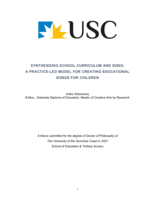 Synthesizing school curriculum and song: a practice-led model for creating educational songs for children