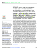 Perceived COVID-19 vaccine effectiveness, acceptance, and drivers of vaccination decision-making among the general adult population: A global survey of 20 countries