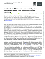 Complications of diabetes and metrics of glycaemic management derived from continuous glucose monitoring