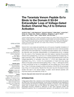 The Tarantula Venom Peptide Eo1a Binds to the Domain II S3-S4 Extracellular Loop of Voltage-Gated Sodium Channel NaV1.8 to Enhance Activation