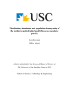 Distribution, abundance and population demography of the northern spotted-tailed quoll (Dasyurus maculatus gracilis)