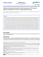 Genomic diversity and antimicrobial resistance of Prevotella species isolated from chronic lung disease airways