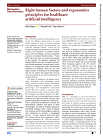 Eight human factors and ergonomics principles for healthcare artificial intelligence
