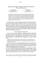 Engagement and Impact through Research Participation and Resource Development