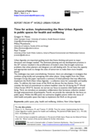 Time for action. Implementing the New Urban Agenda in public spaces for health and wellbeing
