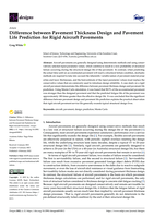 Difference between Pavement Thickness Design and Pavement Life Prediction for Rigid Aircraft Pavements
