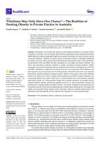 “Dietitians May Only Have One Chance”—The Realities of Treating Obesity in Private Practice in Australia