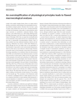 An oversimplification of physiological principles leads to flawed macroecological analyses