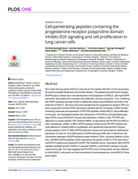 Cell-penetrating peptides containing the progesterone receptor polyproline domain inhibits EGF signaling and cell proliferation in lung cancer cells