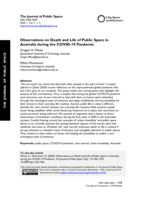 Observations on Death and Life of Public Space in Australia during the COVID-19 Pandemic