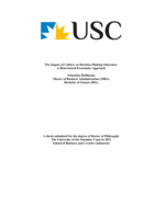 The Impact of Culture on Decision-Making Outcomes: A Behavioural Economics Approach
