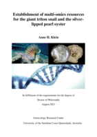 Establishment of multi-omics resources for the giant triton snail and the silver- lipped pearl oyster