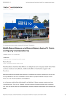 Both franchisees and franchisors benefit from company-owned stores