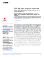Mule deer spatial association patterns and potential implications for transmission of an epizootic disease