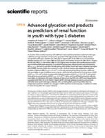Advanced glycation end products as predictors of renal function in youth with type 1 diabetes