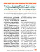 The Experiences of Touch Therapies in Symptom Management of Rural and Regional Cancer Patients in Australia