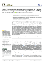 Effect of Architectural Building Design Parameters on Thermal Comfort and Energy Consumption in Higher Education Buildings